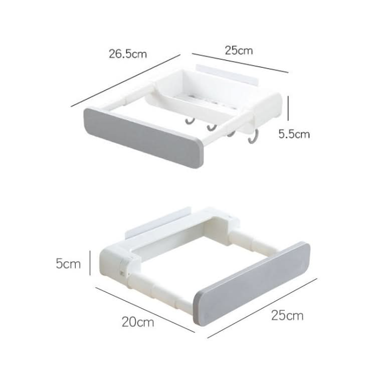 Retractable Washbasin Rack Without Punching Toilet Rack Reluova