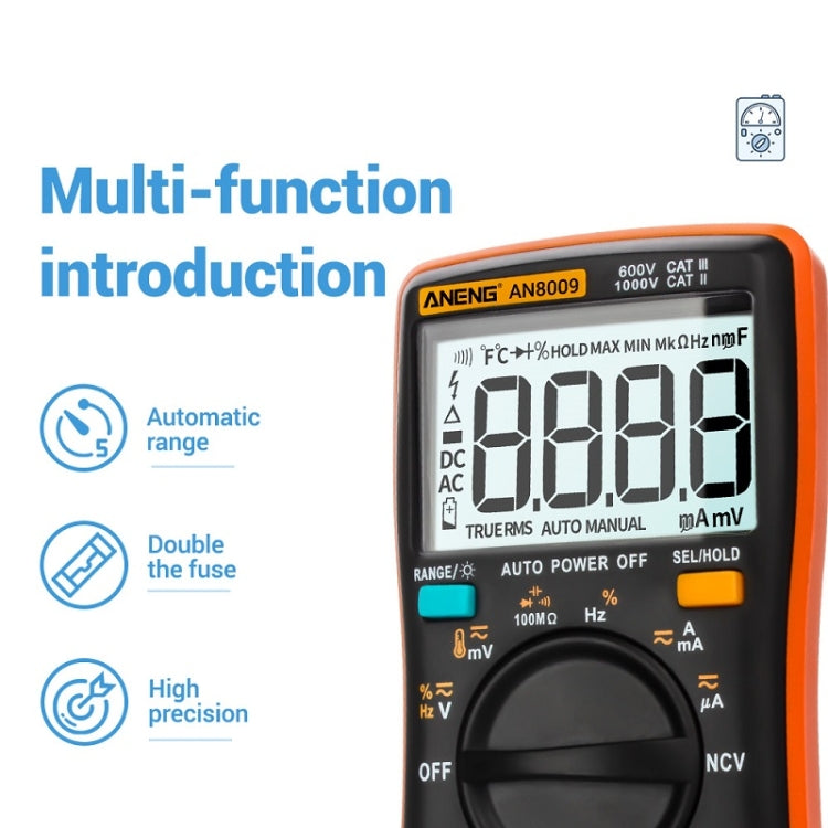 ANENG AN8009 NVC Digital Display Multimeter Reluova