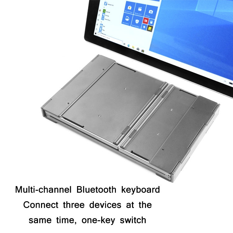 B066 78 Keys Bluetooth Multi-System Universal Folding Wireless Keyboard with Touchpad My Store