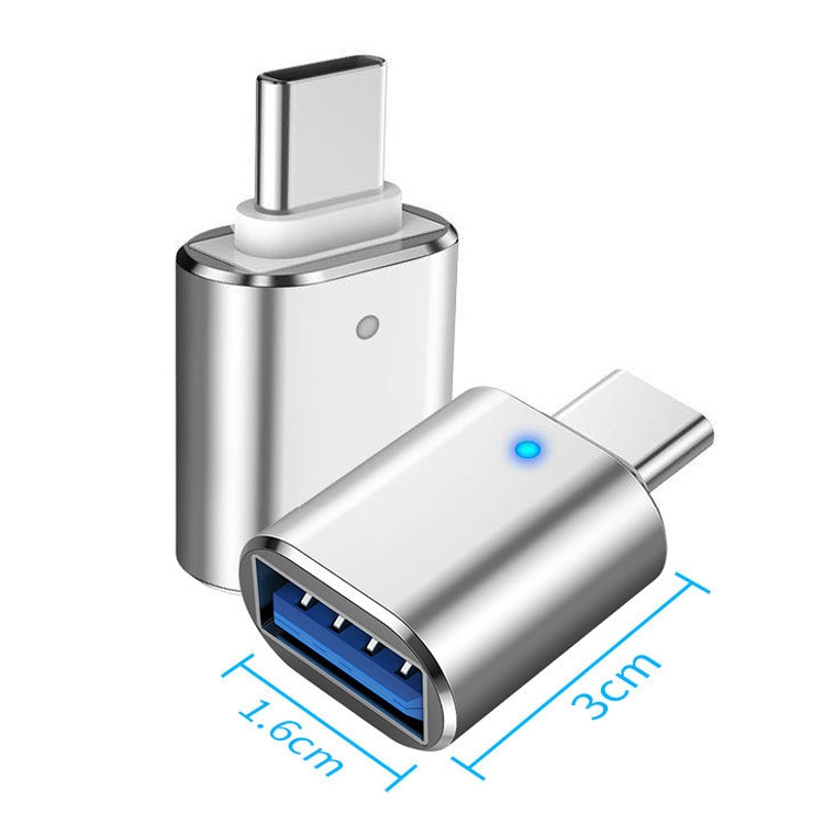 3 PCS USB 3.0 Female to USB-C / Type-C Male OTG Adapte with Indicator Light-Reluova