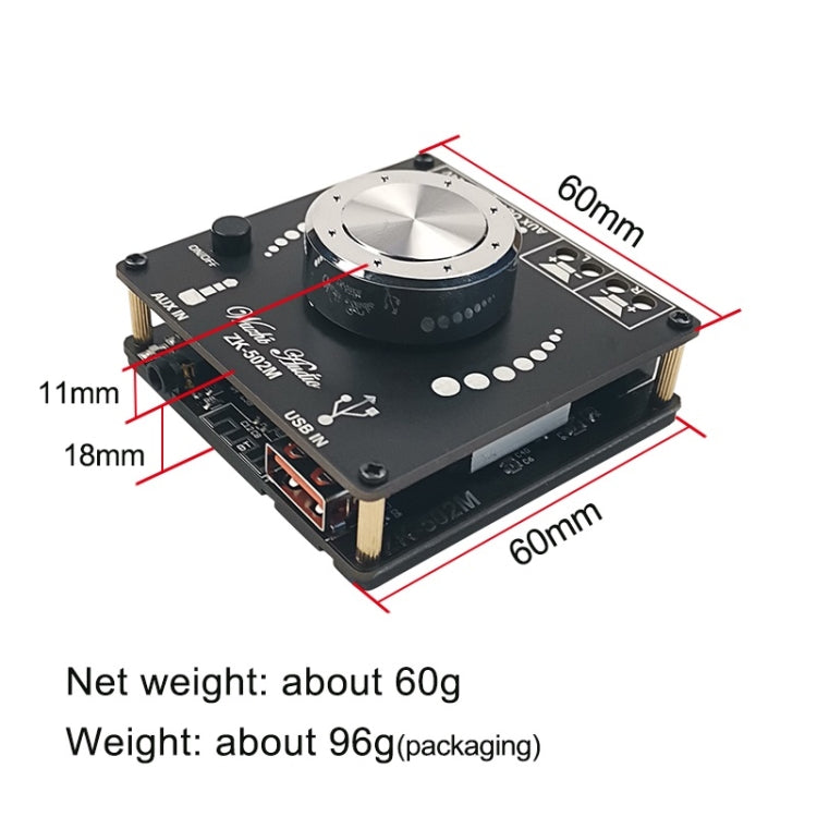 ZK-502M Stereo Bluetooth Digital Power Amplifier Motherboard Reluova