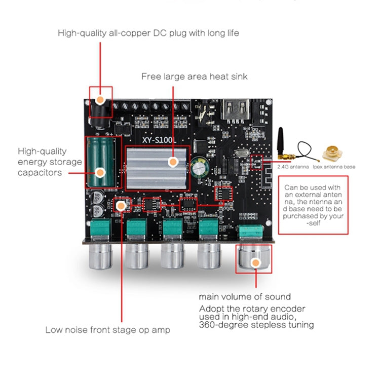 XINYI XY-S100L Sini Audio Channel 2.1 Bluetooth Power Board Module