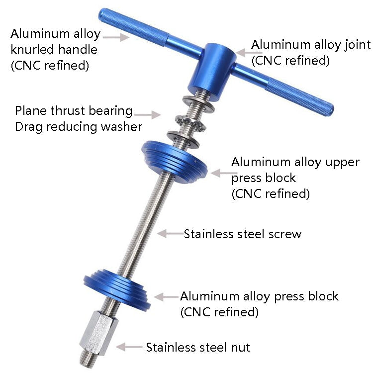 BG-2101 Mountain Bike Bowls Press-To-Enter Center Shaft Installation Disassembly Tool Reluova