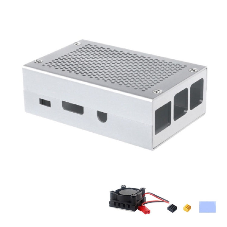 Aluminum Alloy Shell Grid Cooling Box For Raspberry Pi 3 Model B Pi 2/B +