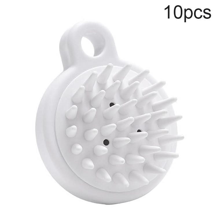 10pcs XTS01 Silicone Soft Teeth Head Shampoo Massage Comb Shampoo Brush