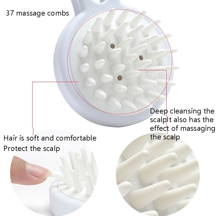 10pcs XTS01 Silicone Soft Teeth Head Shampoo Massage Comb Shampoo Brush