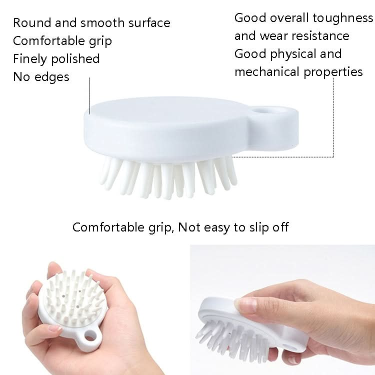 10pcs XTS01 Silicone Soft Teeth Head Shampoo Massage Comb Shampoo Brush