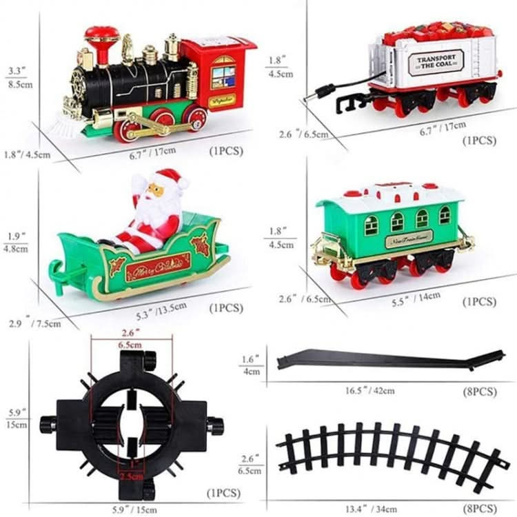 Electric Christmas Train Tree Decoration Rail Car Model Reluova