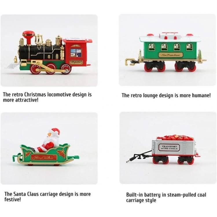 Electric Christmas Train Tree Decoration Rail Car Model Reluova