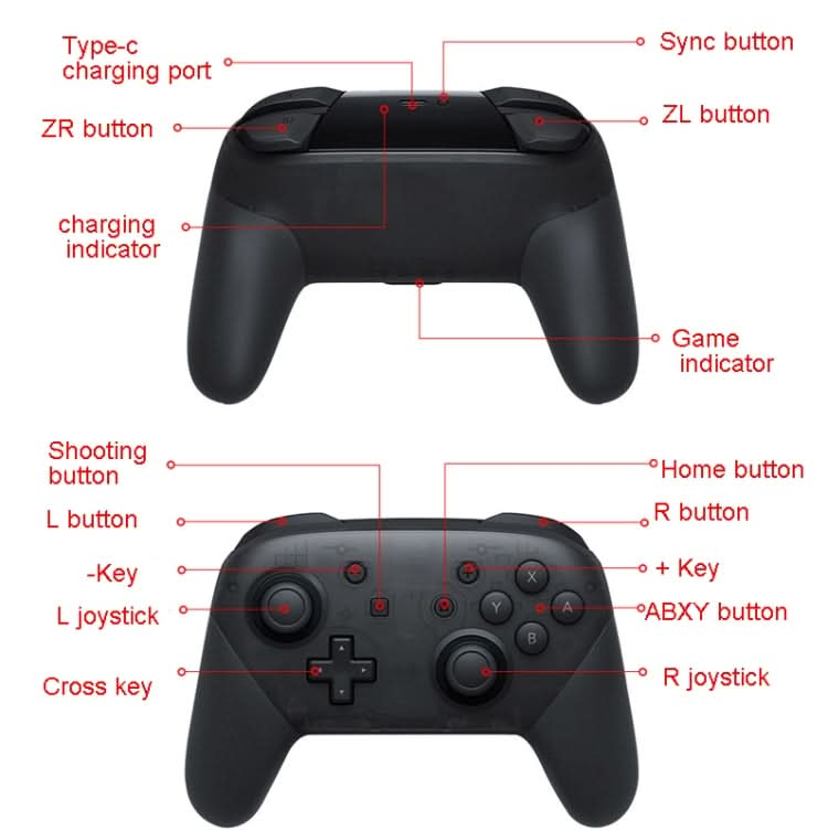 L-0326 Wireless Gamepad For Switch Pro,Style: Reluova