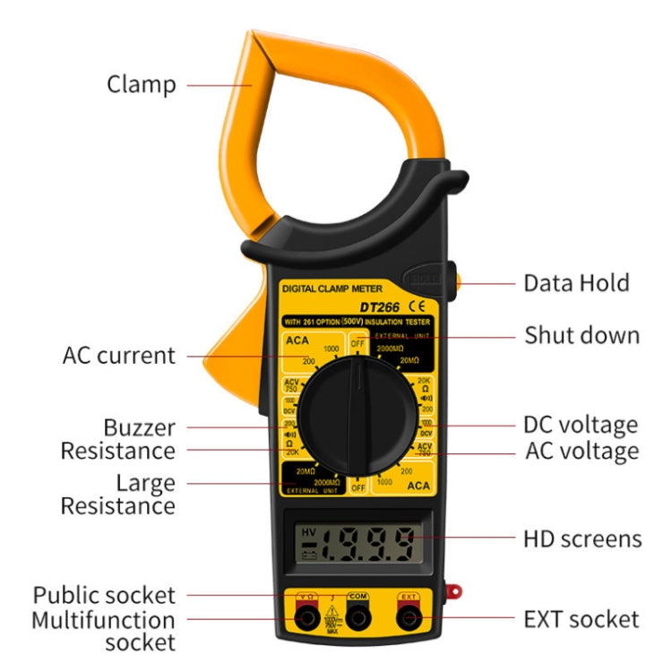 ANENG DT266  Automatic High-Precision Clamp Multimeter with Buzzer Reluova