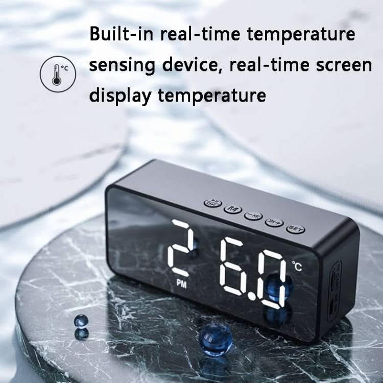 ZXL-G50 Mini Mirror Alarm Bluetooth Speaker Support TF Card