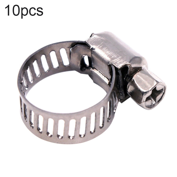 10pcs Stainless Steel Water Pipe Hose Clamp