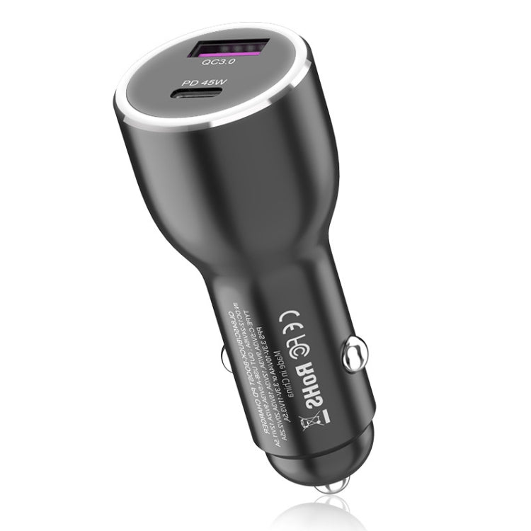 QL845C PD 45W USB-C / Type-C + QC 3.0 USB Car Charger ÎҵÄÉ̵ê