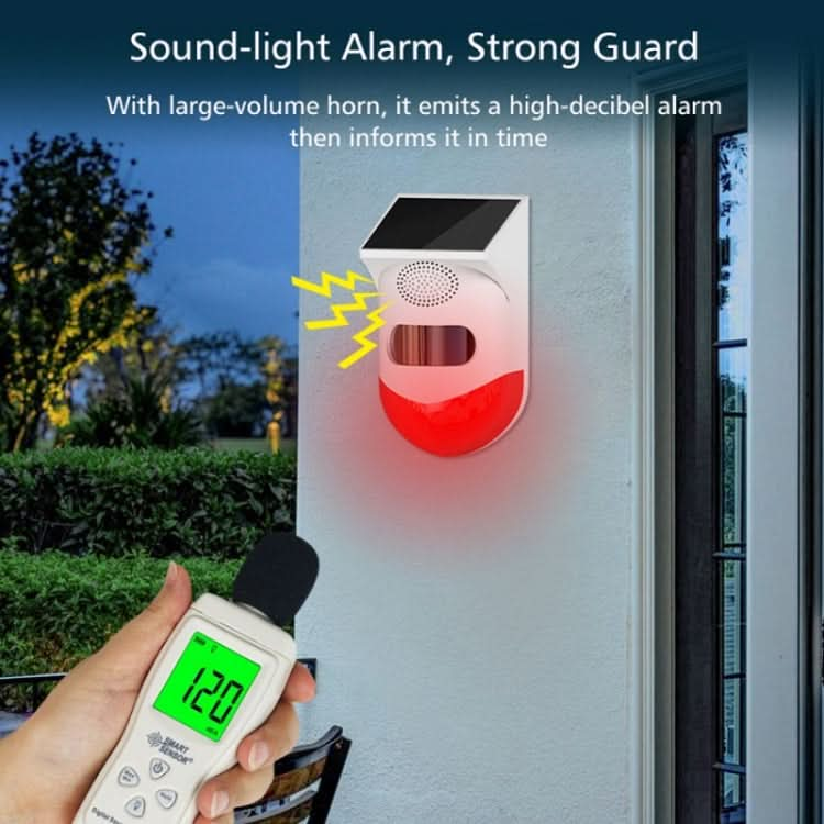 Outdoor Waterproof Solar Infrared Alarm, Spec: Reluova