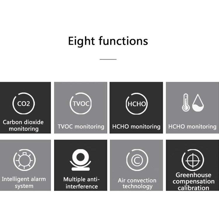 CO2 HCHO TVOC Detector Temperature Hygrometer