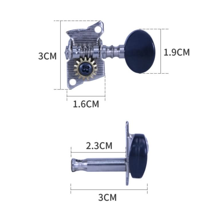 Metal Ukulele Open Type Single Link Tuning Set Reluova