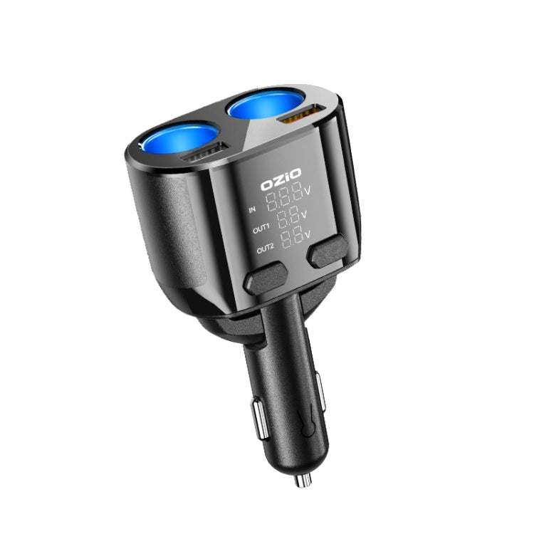 Ozio Car Charger Cigarette Lighter Conversion Plug USB Car Fast Flashing Charger