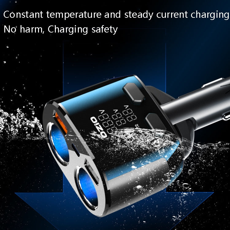 Ozio Car Charger Cigarette Lighter Conversion Plug USB Car Fast Flashing Charger