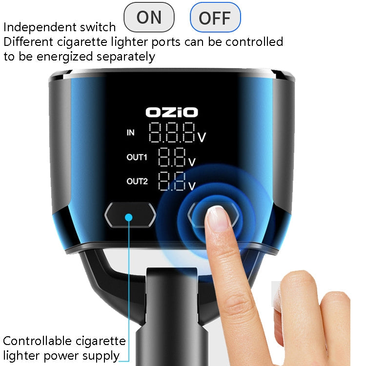 Ozio Car Charger Cigarette Lighter Conversion Plug USB Car Fast Flashing Charger