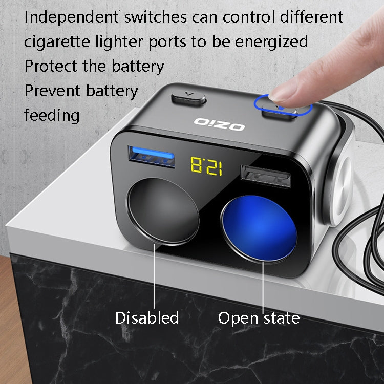 Ozio Car Charger Cigarette Lighter Conversion Plug