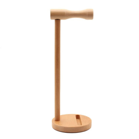 AM-EJZJ001 Desktop Solid Wood Headset Display Stand, Style: