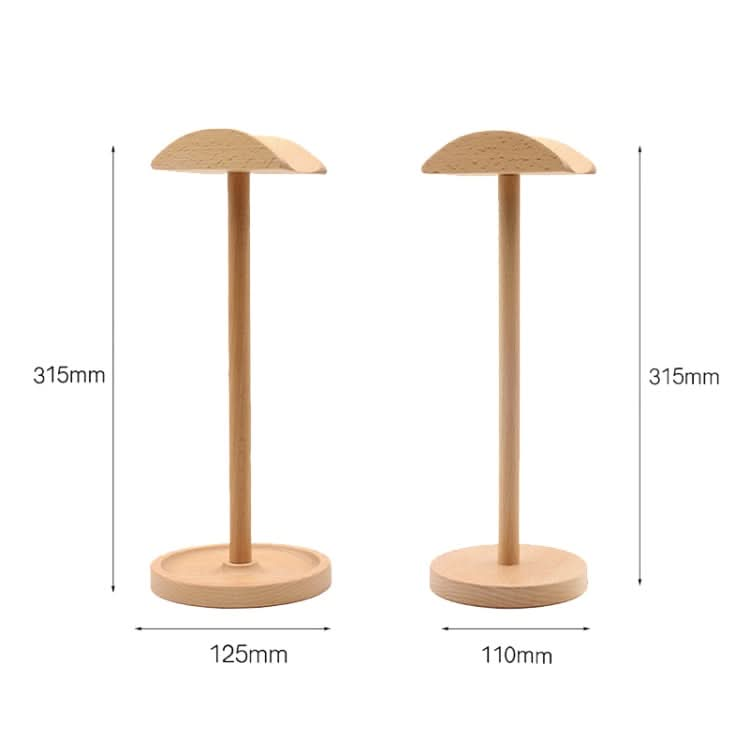 AM-EJZJ001 Desktop Solid Wood Headset Display Stand, Style: