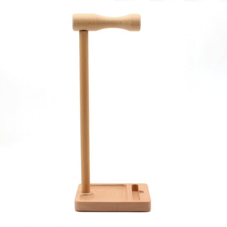 AM-EJZJ001 Desktop Solid Wood Headset Display Stand, Style: