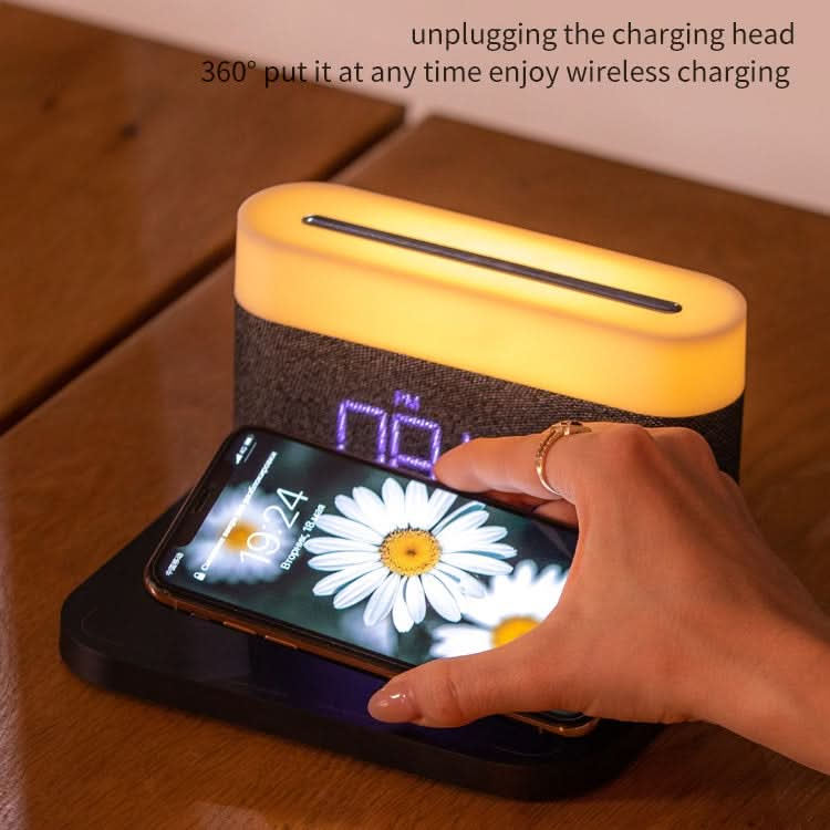 S26 3 in 1 Mobile Phone Wireless Charger with Clock & Night Light