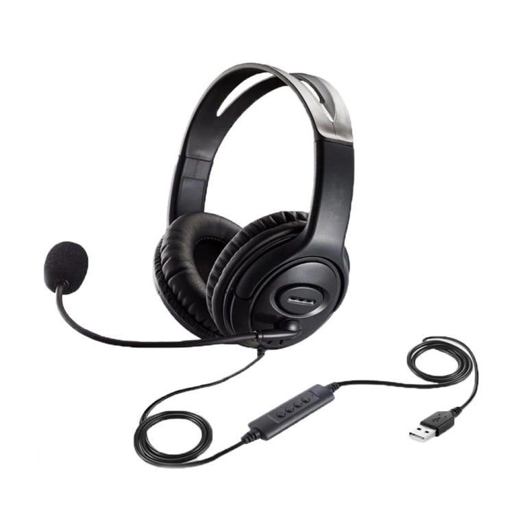 Head-Mounted Wired Headset With Microphone, Style: