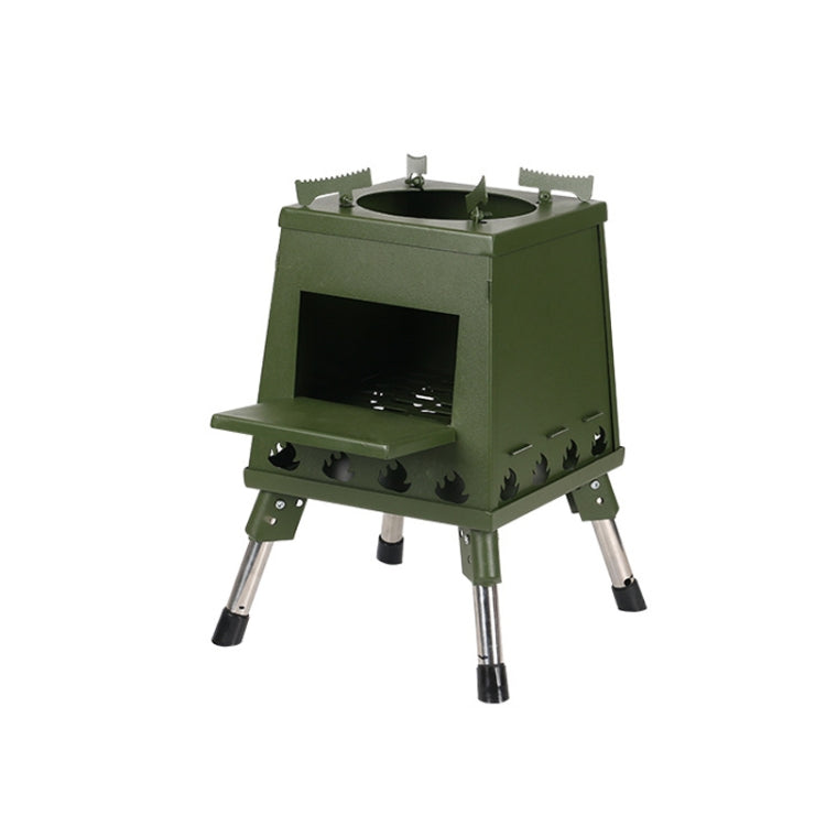 Outdoor Camping Folding Portable Barbecue Wood Stove, Size: Reluova