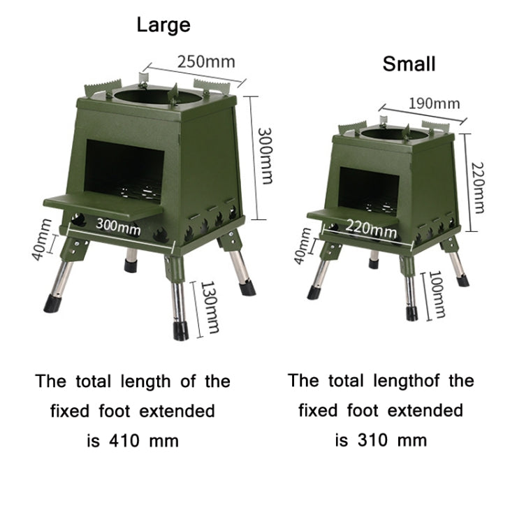 Outdoor Camping Folding Portable Barbecue Wood Stove, Size: Reluova