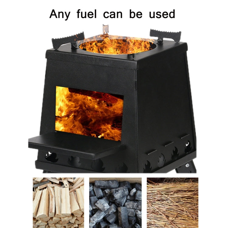 Outdoor Camping Folding Portable Barbecue Wood Stove, Size: Reluova