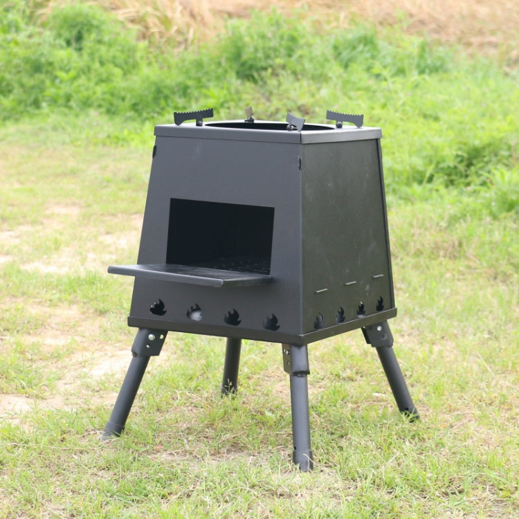 Outdoor Camping Folding Portable Barbecue Wood Stove, Size: Reluova