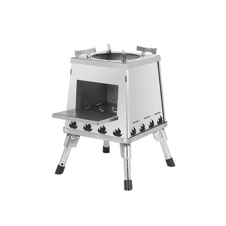 Outdoor Camping Folding Portable Barbecue Wood Stove, Size: Reluova