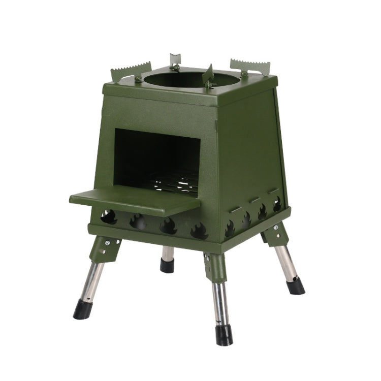 Outdoor Camping Folding Portable Barbecue Wood Stove, Size: Reluova