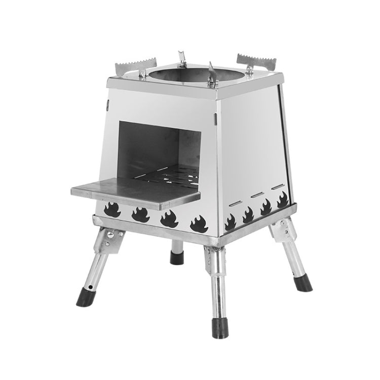 Outdoor Camping Folding Portable Barbecue Wood Stove, Size: Reluova