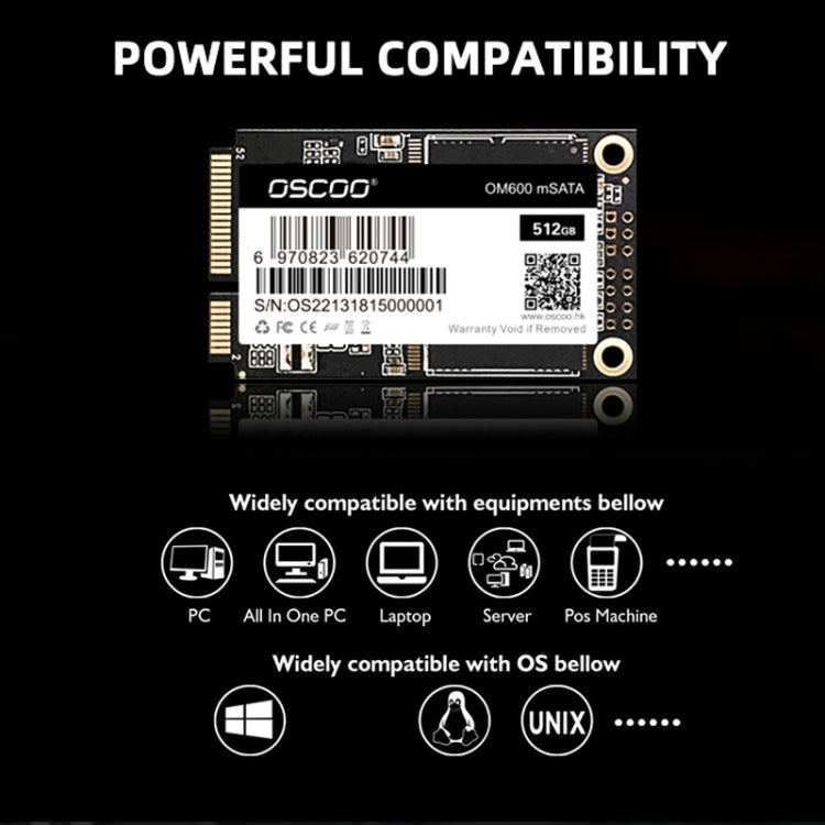 OSCOO OM600 MSATA Computer Solid State Drive