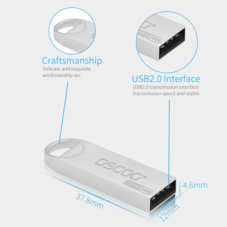 OSCOO 002U-2 USB 2.0 Metal Mini U Disk