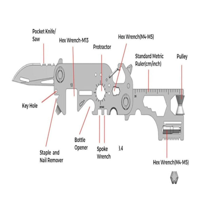 30 In 1 Outdoor Survival Folding EDC Tool