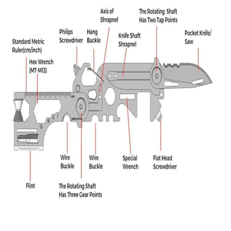 30 In 1 Outdoor Survival Folding EDC Tool