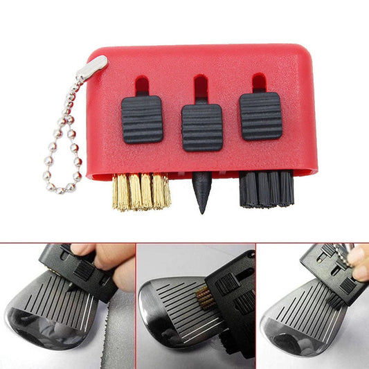 3 PCS Golf Multi-Function Cleaning Brush Portable Groove Slit Cleaning Brush Reluova