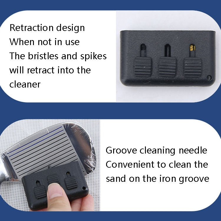 3 PCS Golf Multi-Function Cleaning Brush Portable Groove Slit Cleaning Brush Reluova