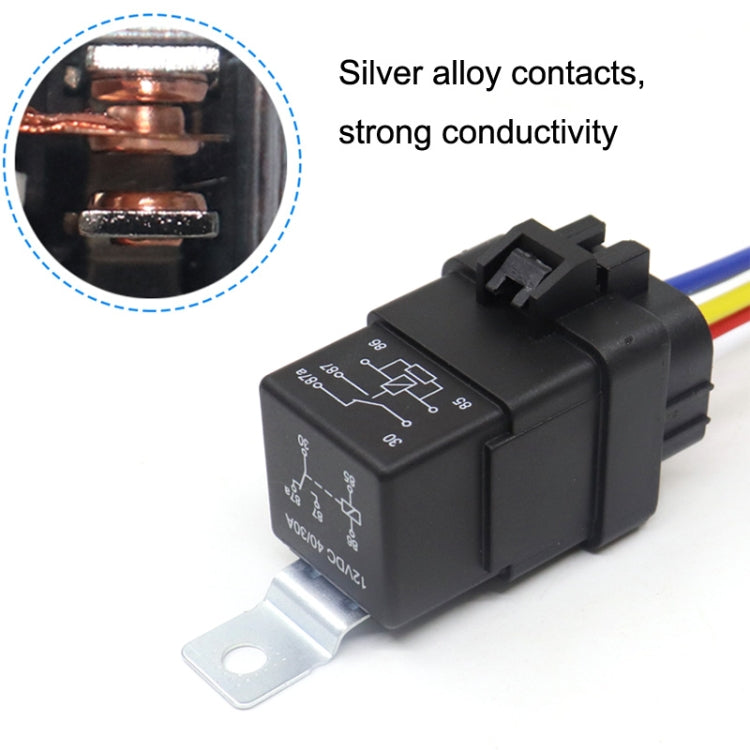 2 PCS 1040 5 Pin Waterproof Integrated Automotive Relay With Bracket-Reluova