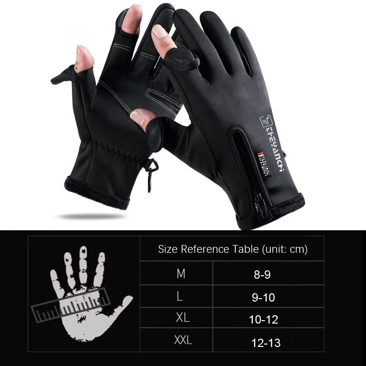 Outdoor Sports Riding Warm Gloves Touch Screen Fingerless Fishing Gloves Reluova