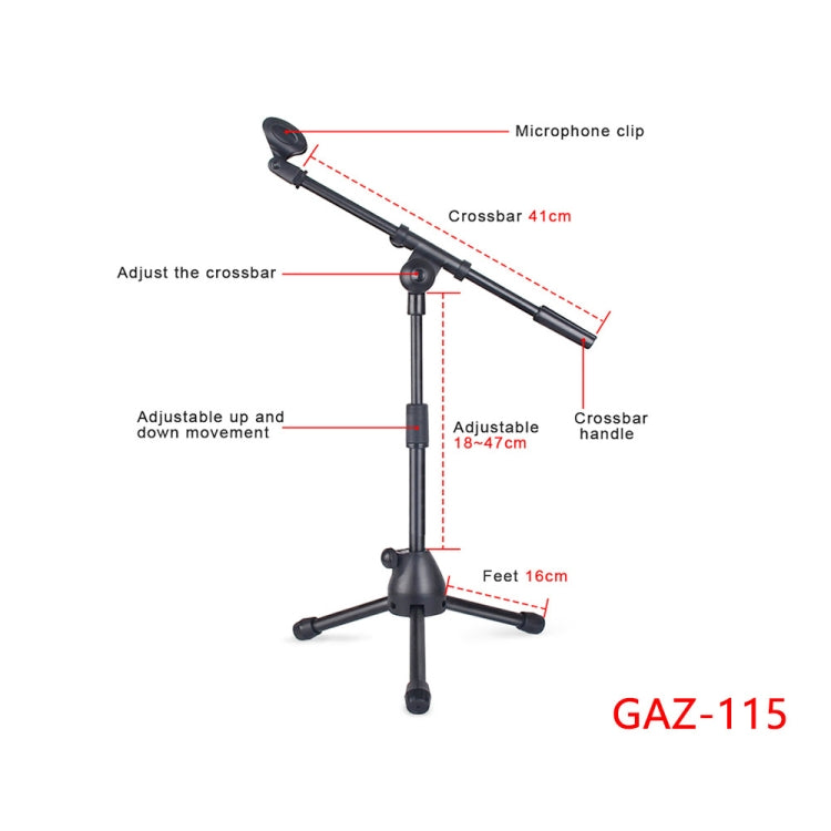 Single Rod Floor Formula Adjustable Microphone Bracket, Style: Reluova