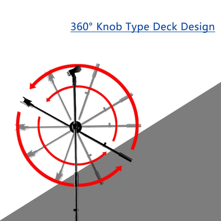 Single Rod Floor Formula Adjustable Microphone Bracket, Style: Reluova