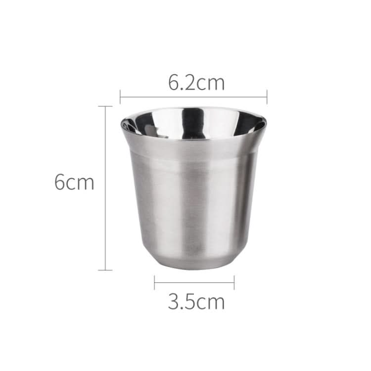 304 Stainless Steel Coffee Capsule Cup Double Insulation Coffee Cup, Style:-Reluova