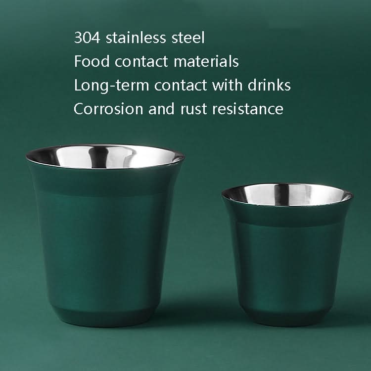 304 Stainless Steel Coffee Capsule Cup Double Insulation Coffee Cup, Style:-Reluova