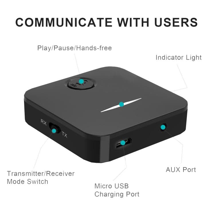 WB5 Bluetooth 5.0 Wireless Audio Adapter Receiver & Transmitter